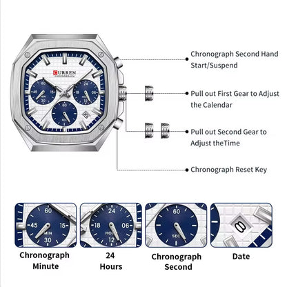 Reloj Curren metálico Ref 8459